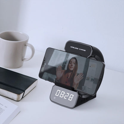 Incarcator Wireless Timebox, 10W, cu boxa incorporata, Negru