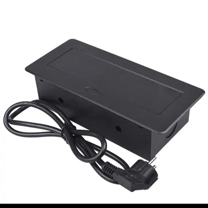 Priza incorporabila in mobilier Timebox, blat bucatarie, masa sau birou, Negru