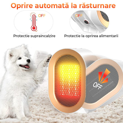 Aeroterma ceramica electrica Timebox, compact si silentios, Alb