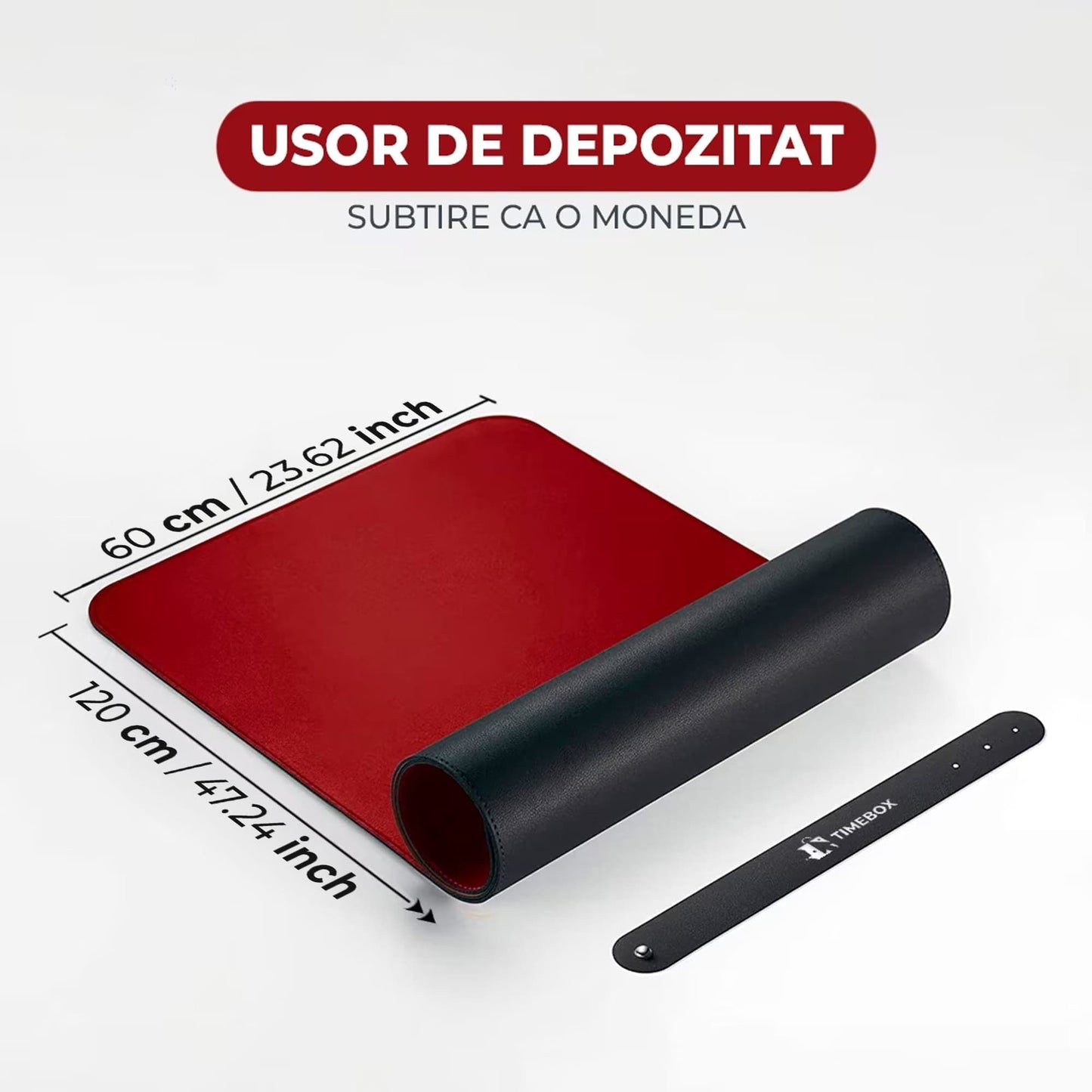 Mousepad gaming XXL cu doua fete din piele pu, 120x60 cm, impermeabil, office