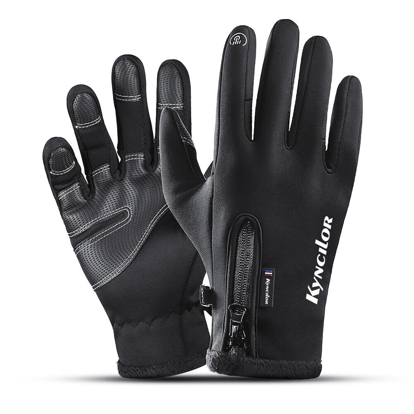Manusi sport iarna, toamna, aderenta pentru ski, ciclism, Negru - M