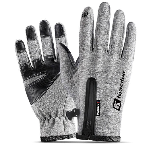 Manusi sport iarna, toamna, aderenta pentru ski, ciclism, Gri - M