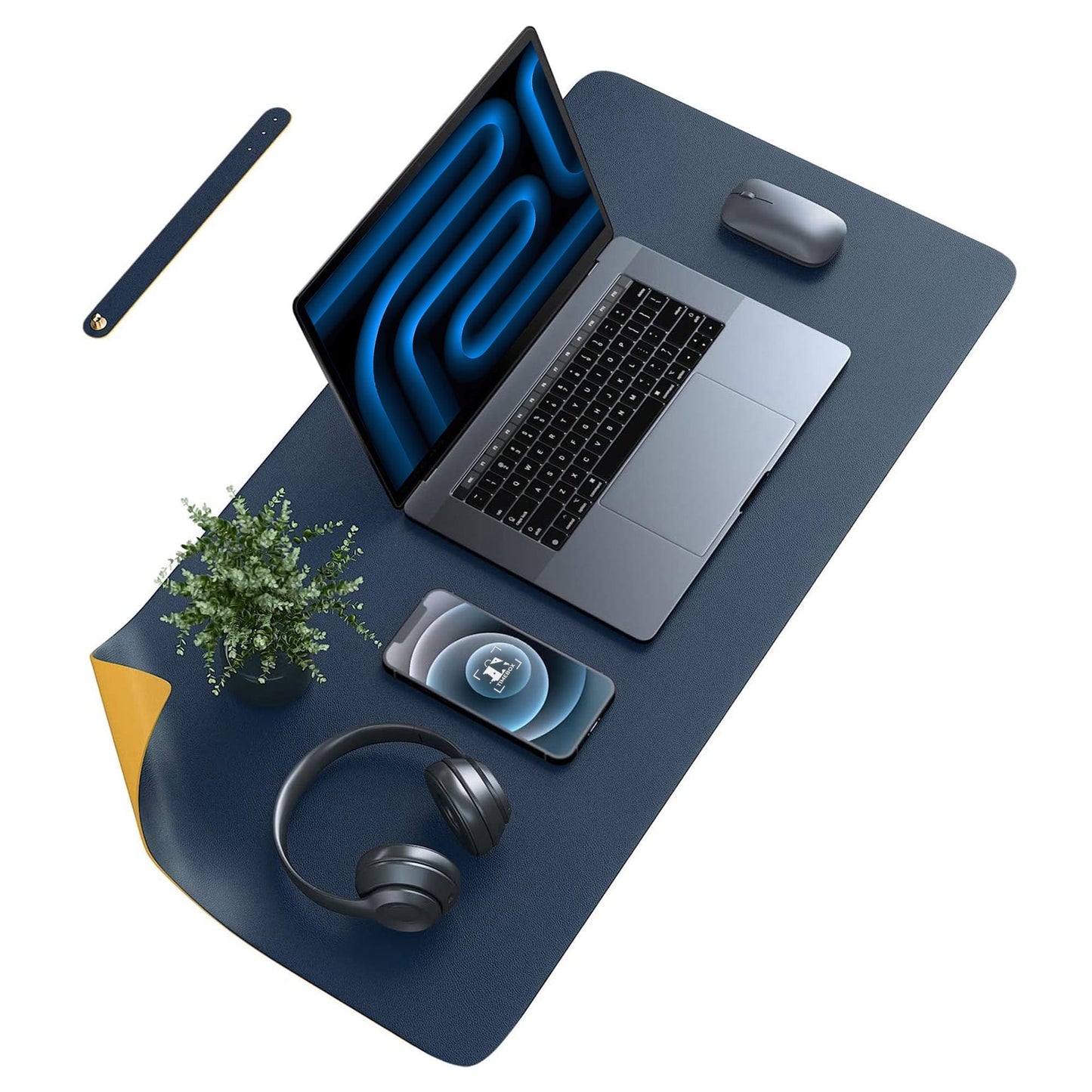 Mousepad gaming XXL cu doua fete din piele pu, 80x40, impermeabil