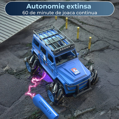 Masina cu telecomanda RC Timebox, 4x4,  2 Acumulatori inclusi, Albastru