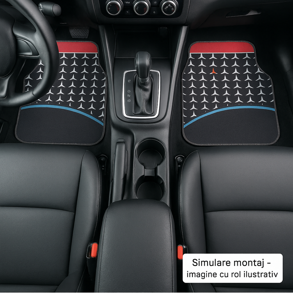 Covorașe Universale Mercedes-Benz – Design Abstract Stea 3 Colțuri