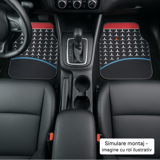 Covorașe Universale Mercedes-Benz – Design Abstract Stea 3 Colțuri