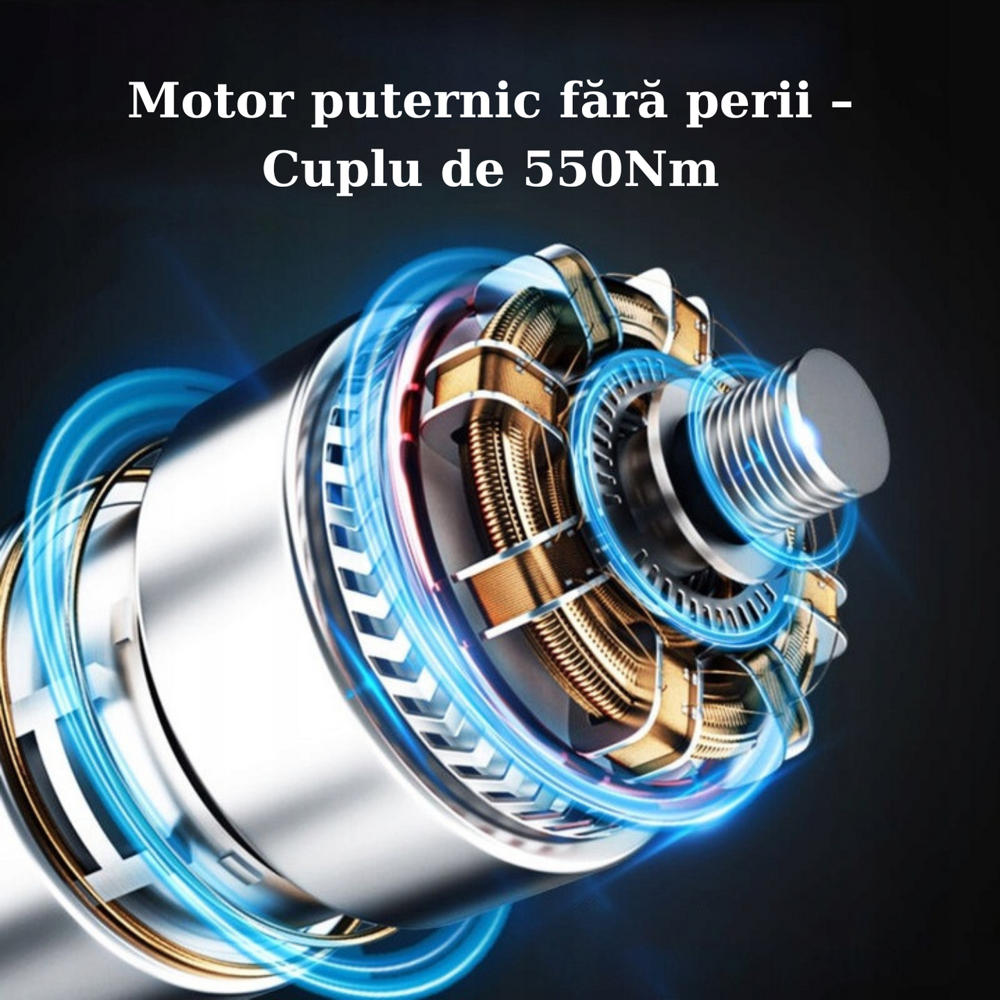 Cheie de Impact APF 550Nm, 2 Baterii, 4.0Ah, Cutie de Transport și Accesorii
