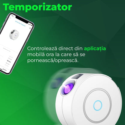 Lampa de veghe tip proiector stele cu aplicatie pe telefon