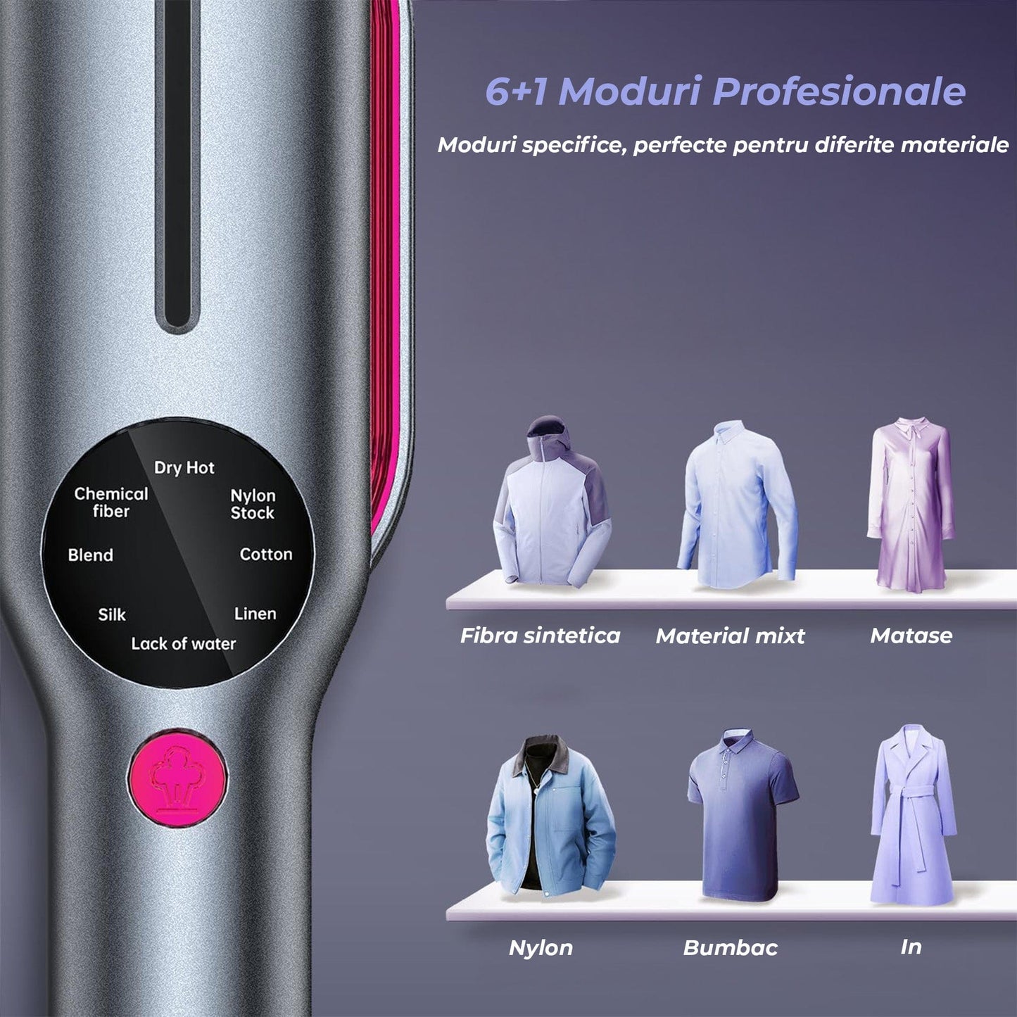 Mini Steamer si Fier de Calcat 2 in 1 pentru Calatorii, Gri