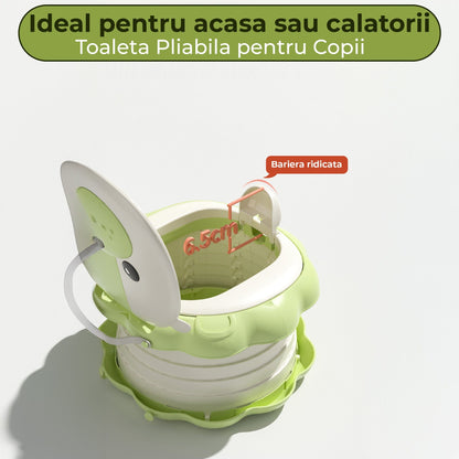 Toaleta Portabila Pliabila pentru Copii, Verde