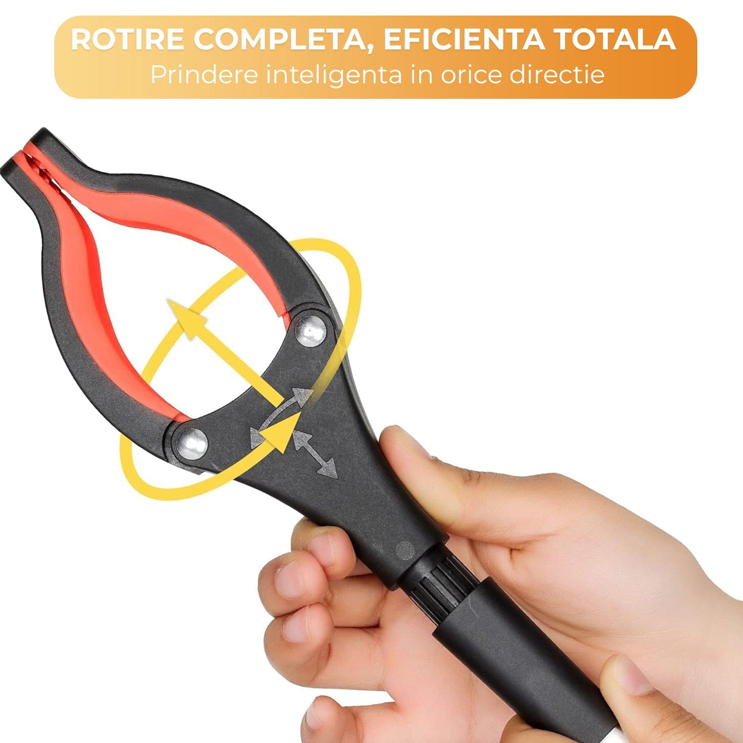 Cleste Pliabil Extensibil Timebox, Ridicare Fara Aplecare, Portocaliu