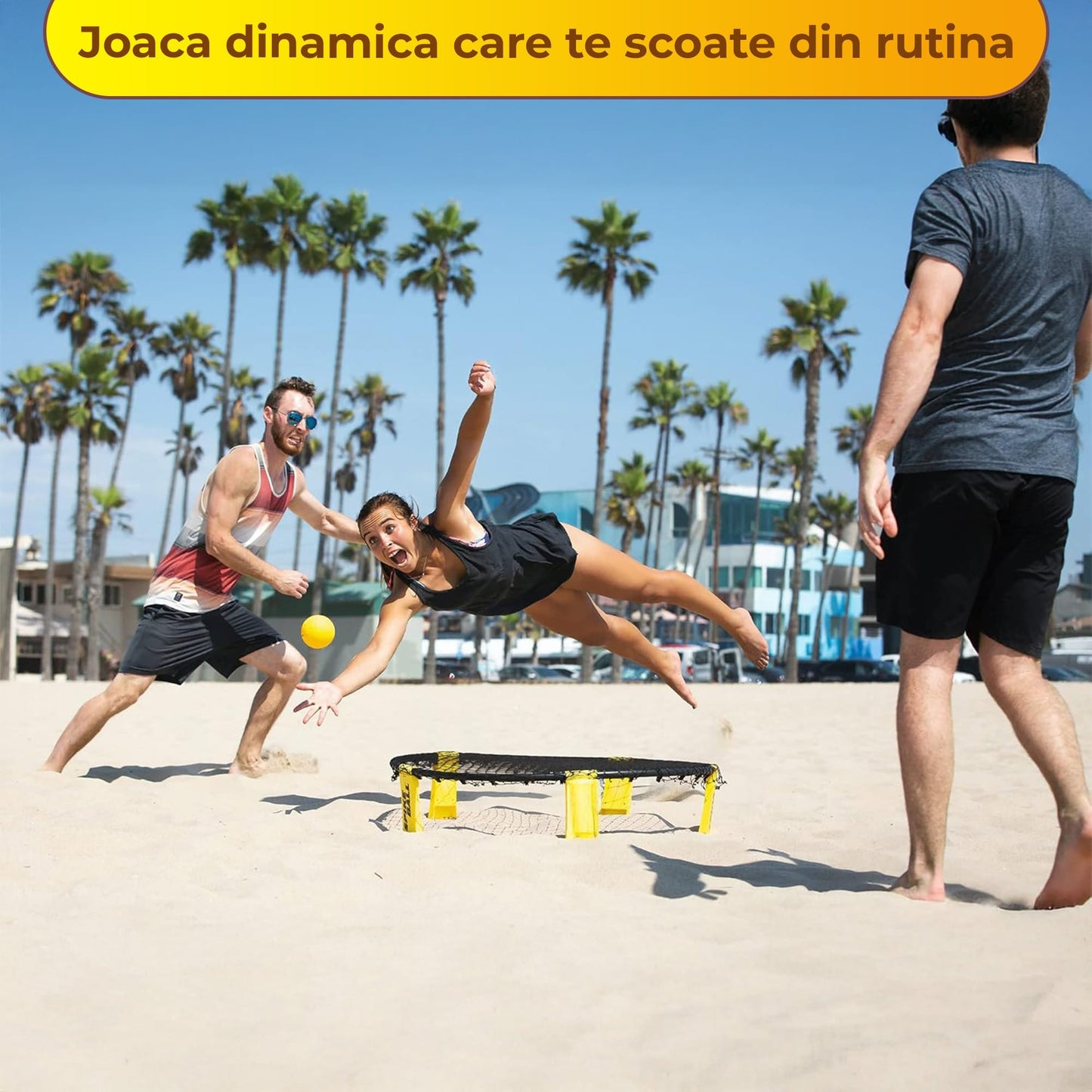 Set Complet Joc cu Plasa si 3 Mingi, Usor de Montat si Transportat