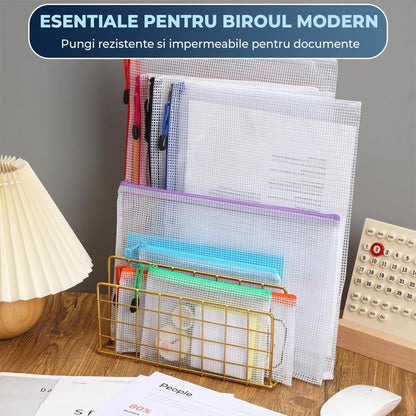 Set 30 pungi organizatoare Timebox, cu fermoar, 8 dimensiuni si 8 culori