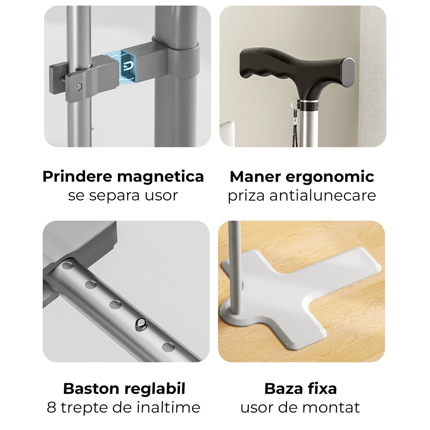 Suport Ridicare Pat Timebox, Gri