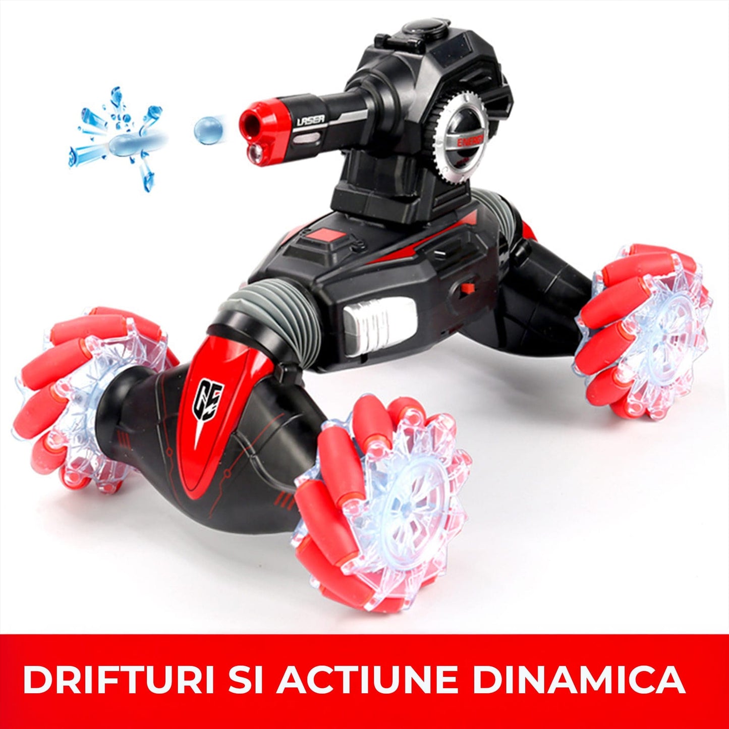 Masina RC Timebox, Telecomanda 2, Drift Off-Road, Cotrol prin Gesturi, Rosu