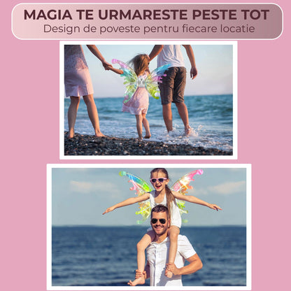 Aripi de zână interactive luminoase pentru copii si adulți, Deschidere electrica