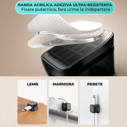 Set 6 clipuri magnetice Timebox, diametru 7, 5 mm, Negru