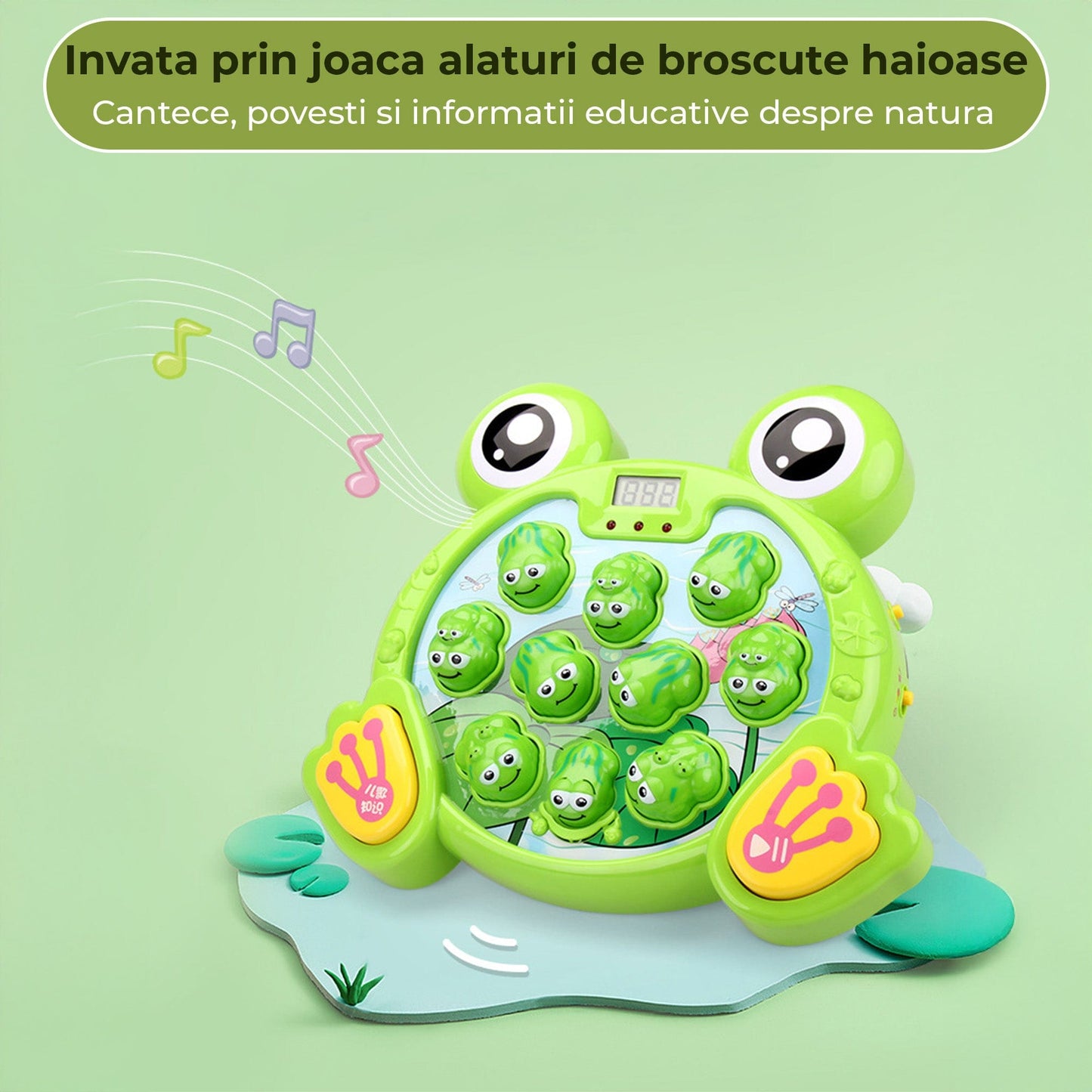 Joc Interactiv Timebox, "Loveste Broscuta" cu 2 Ciocanele, Verde