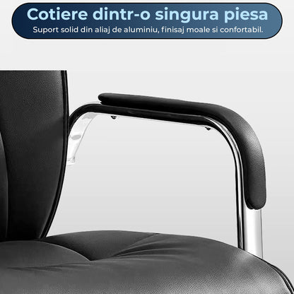 Scaun ergonomic de birou Timebox, 360°, home office sau spatii comerciale, Negru