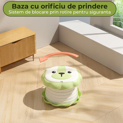 Toaleta Portabila Pliabila pentru Copii, Verde