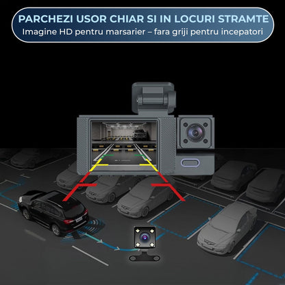 Camera Auto Timebox, Dash Cam Full HD 1080p, Unghi Larg 170°/130°