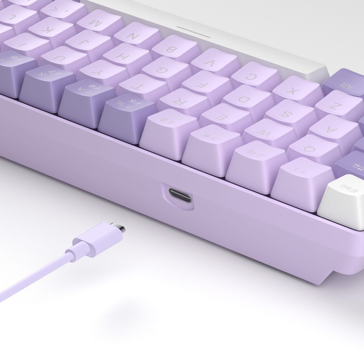 Tastatura Mecanica Gaming Timebox, Red Switch, 60%, Hot-Swap, Violet