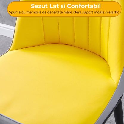 Scaun de Dining Modern Bucatarie, Spate, solduri, Galben