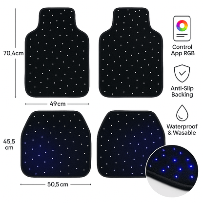 Covorase Auto LED Timebox, Waterproof si Lavabile, Instalare Rapida, Negru