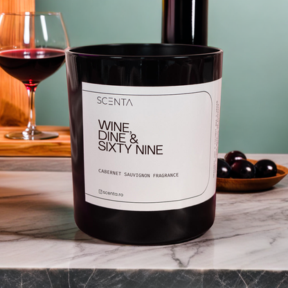 Lumânare parfumată Wine, Dine & Sixty Nine