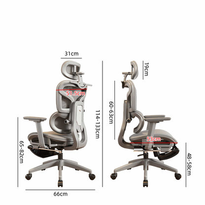 Scaun Ergonomic cu Suport Lombar, 360°, Gaming sau Studiu, Gri