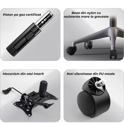 Scaun Ergonomic de Birou, Reglaj Inaltime si Brate 2D/3D, Gri