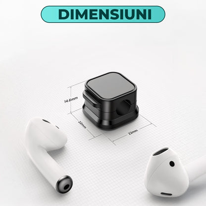Set 6 clipuri magnetice Timebox, diametru 7, 5 mm, Negru