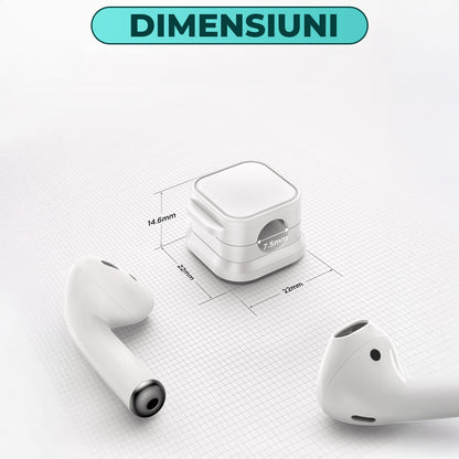 Set 6 clipuri magnetice Timebox, diametru 7, 5 mm, Alb