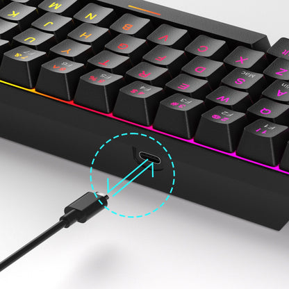 Tastatura Mecanica Gaming Timebox, 60%, Anti-Ghosting, Negru