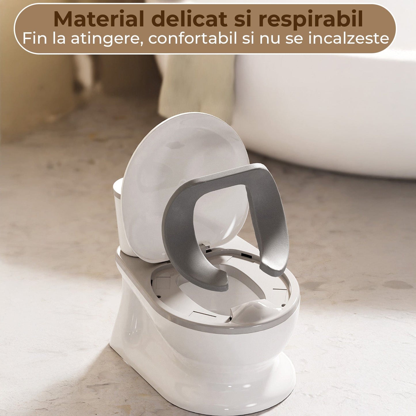 Toaleta cu Design Realist pentru Copii, Alb