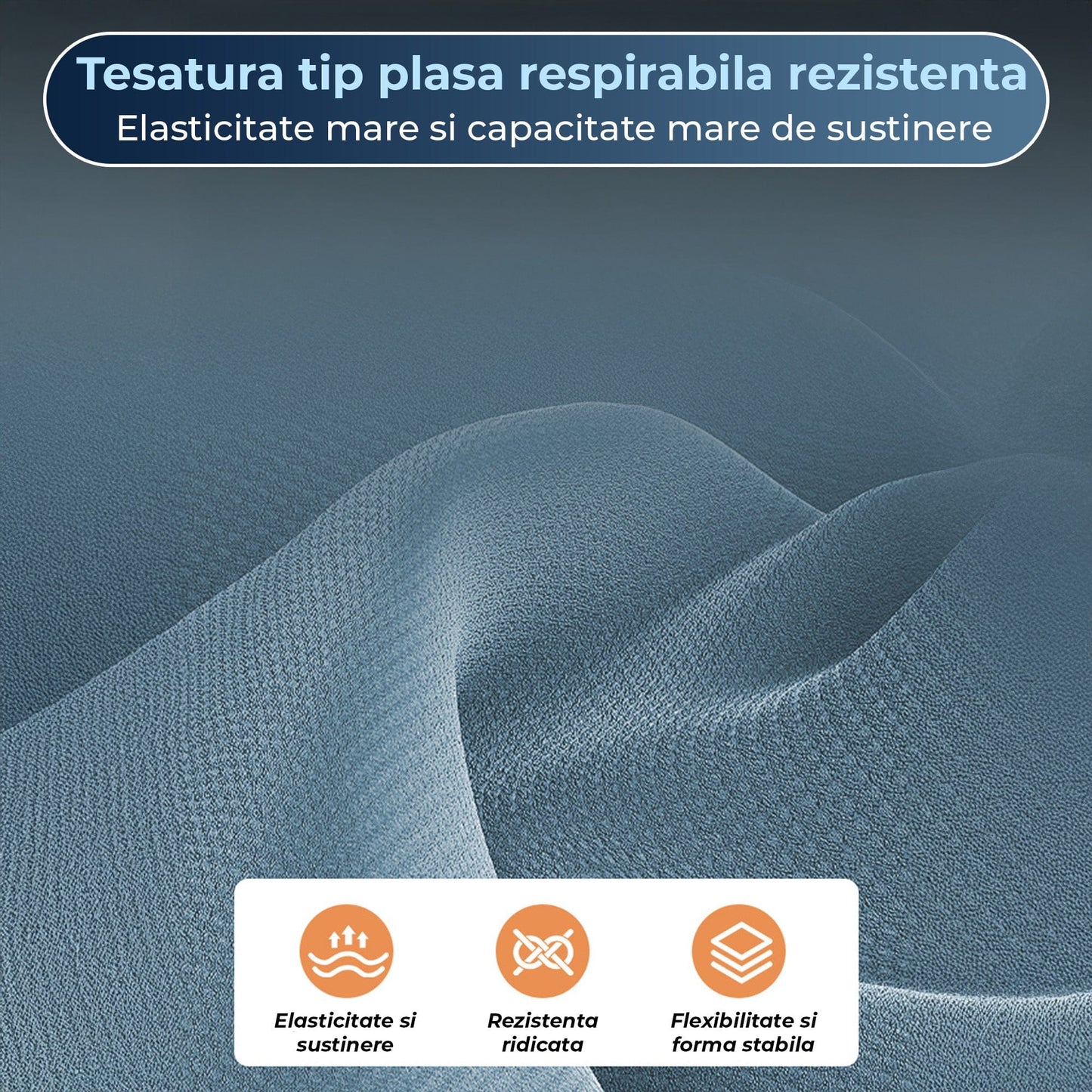 Scaun Reglabil pentru Copii, Model Ergonomic cu Spatar Confortabil, Albastru