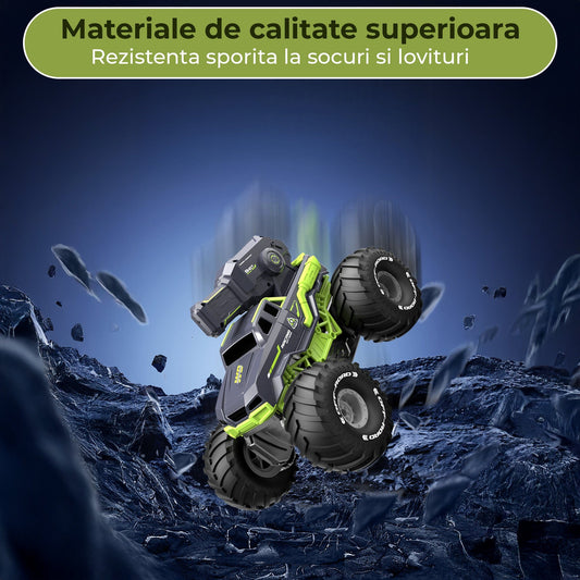 Masina RC 3-in-1 Timebox, cu Jet de Apa si Control prin Gesturi, Verde