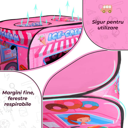 Cort de Joaca Pop-Up pentru Copii 1, 5 Ani, Roz