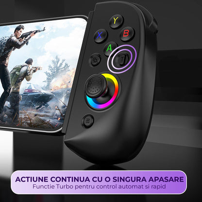 Gamepad Controller Gaming Wireless cu Joystick Hall, Bluetooth 5.0, Negru