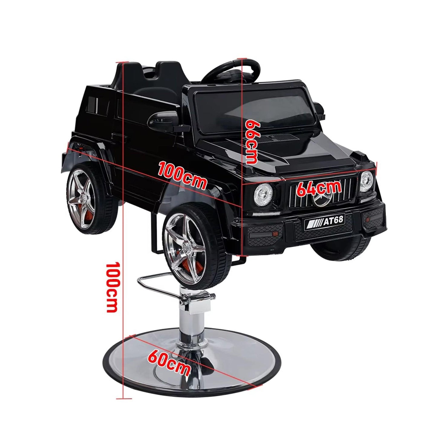Scaun auto de tuns copii model G-Class, Scaun interactiv cu Bluetooth, Negru