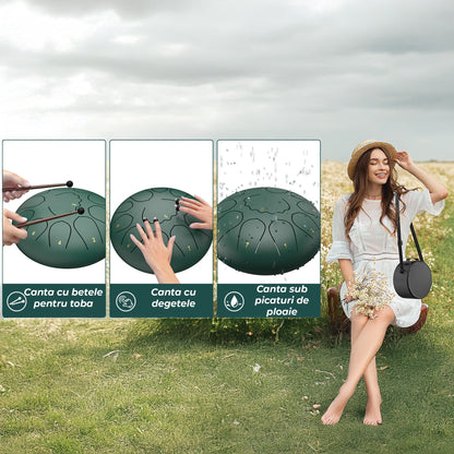Tamburina de ploaie pentru Gradina si Meditatie, Verde