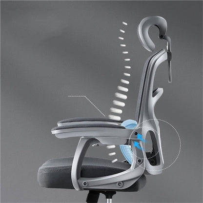 Scaun Ergonomic cu Suport Lombar, 360°, Gaming sau Studiu, Gri