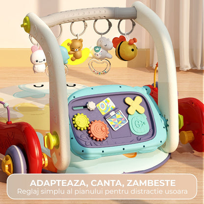 Salteluta centru multifunctional 4-in-1 pentru bebelusi 0, 3 ani, Pian
