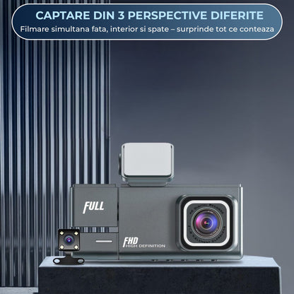 Camera Auto Timebox, Dash Cam Full HD 1080p, Unghi Larg 170°/130°