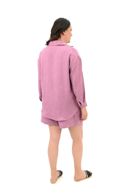Set dama marimi mari  pantaloni scurti cu camasa 8121 -24
