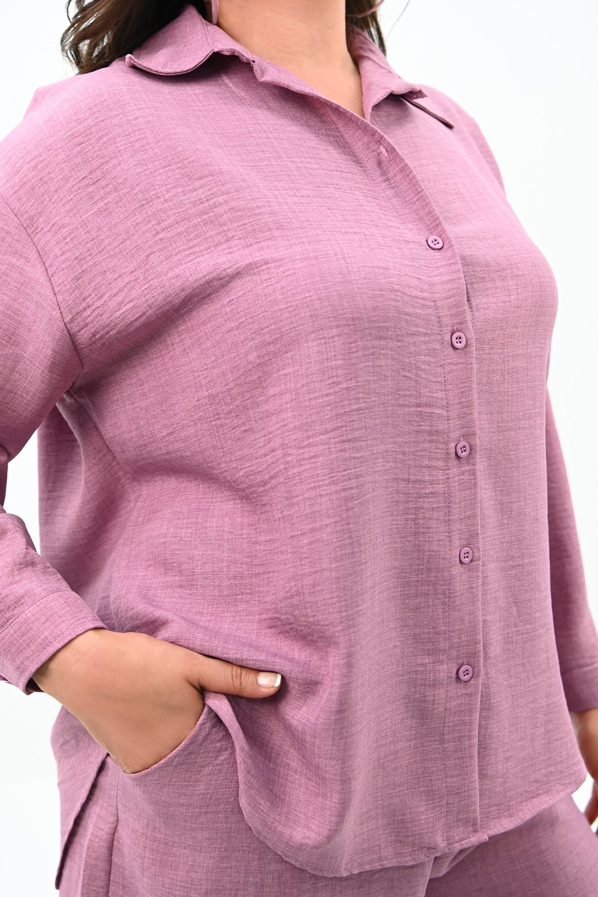 Set dama marimi mari  pantaloni scurti cu camasa 8121 -24