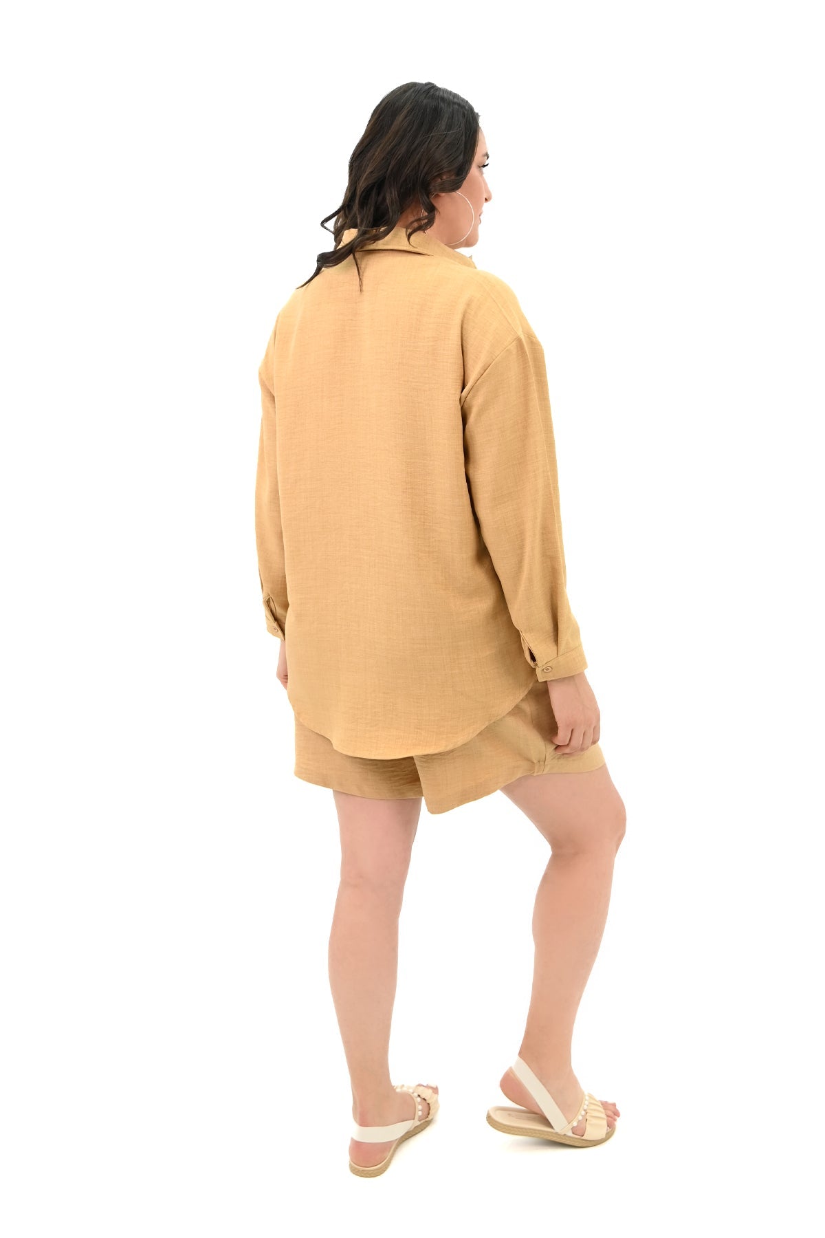 Set dama marimi mari  pantaloni scurti cu camasa 8121 -24