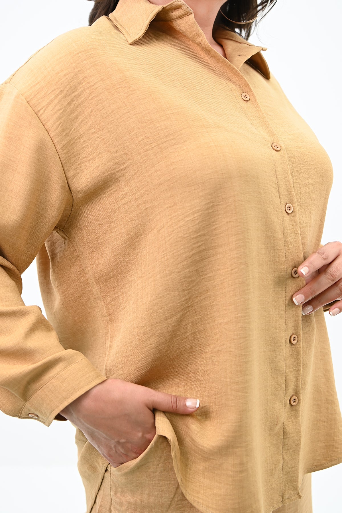 Set dama marimi mari  pantaloni scurti cu camasa 8121 -24