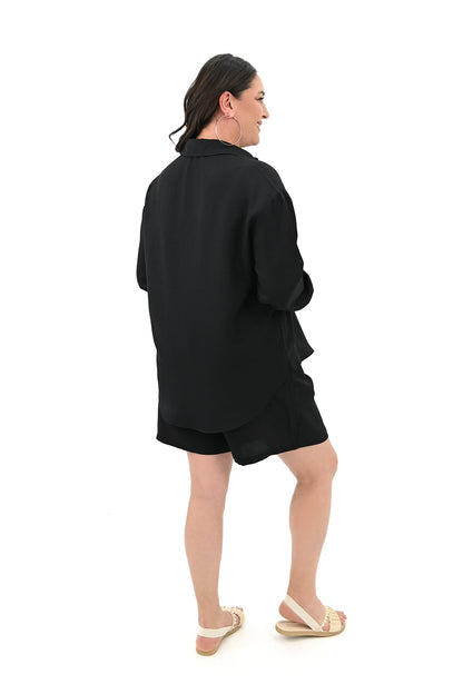 Set dama marimi mari  pantaloni scurti cu camasa 8121 -24