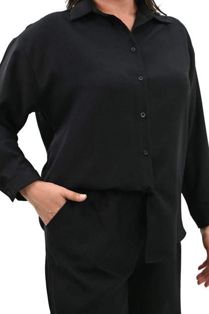 Set dama marimi mari  pantaloni scurti cu camasa 8121 -24